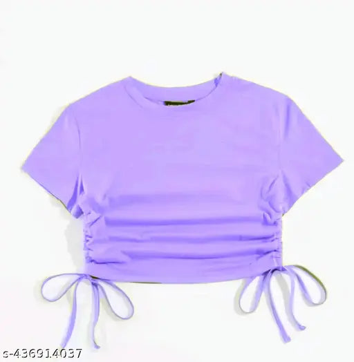 Side Dori Short Sleeve Fashionable Top For Woman