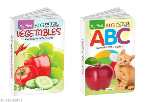 My First Big Picture Board Book ABC AND Vegetables : Learning books for toddlers  Knowledge-building picture books for kids  Board books for toddlers - Pack of 2 board books