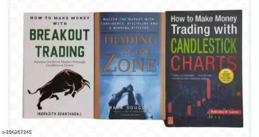 Best Combo Of Trading 3 Books :- Breakout Trading + Trading In The Zone + Trading With Candlestick Charts ( Indrazith Shantharaj  Mark Douglas