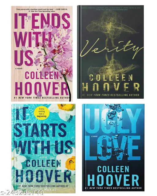 IT END WITH US BY COLLEEN HOOVER  + IT STARTS WITH US BY COLLEEN HOOVER  + VERITY BY COLLEEN HOOVER + UGLY LOVE BY COLLEEN HOOVER