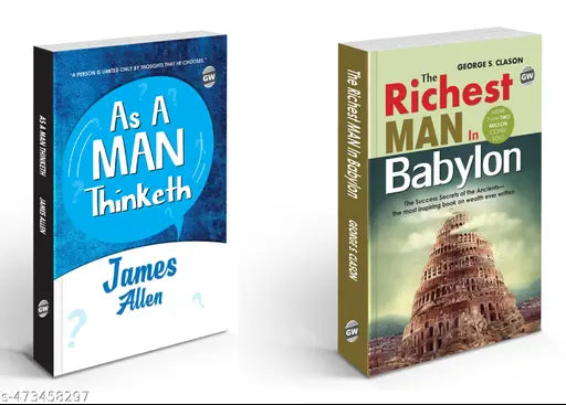 The Richest Man In Babylon and As A Man Thinketh (Paperback) : Classic English Novel  Wealth-building books  Classic Motivational books - Combo of 2 Novels
