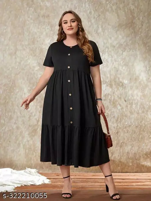 Women Front Button Gaithering Dress Kurta