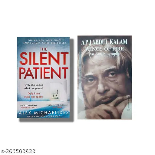 SILENT PATIENT BY ALEX MICHAELIDES + WINGS OF FIRE AN AUTOBIOGRAPHY BY APJ ABDUL KALAM