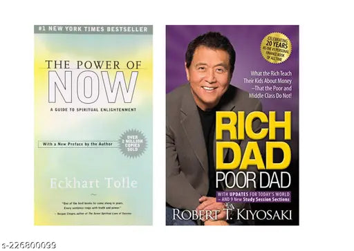 THE POWER OF NOW  BY ECKHART TOLLE + RICH DAD POOR DAD BY ROBERT KIYOSAKI