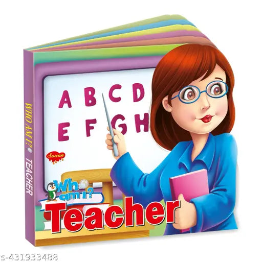 Teacher die cut board book for kids : Preschool board storybook  Learning book for kids  Educational book for kids.