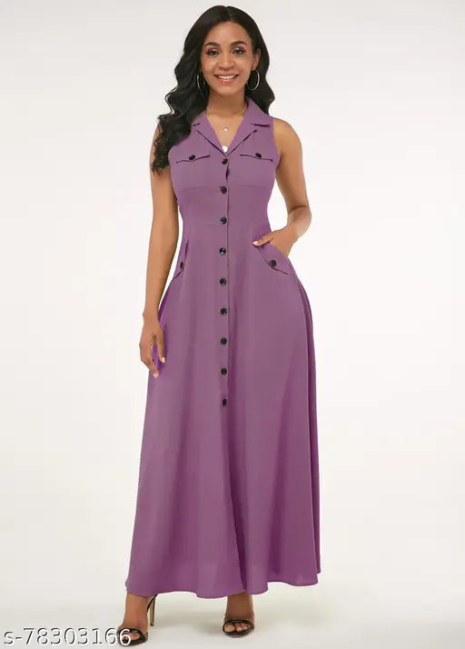 WOMEN'S UPDOWN COLLAR SAFARI DRESS
