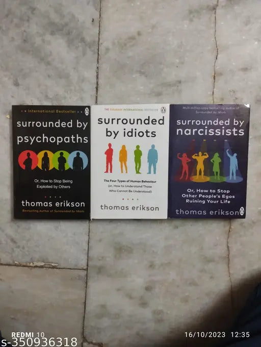 Best Combo Of 3 Books :- Surrounded By Psychopaths + Surrounded By Idiots Surrounded By Narcissistic (English  Paperback  Thomas Erikson)