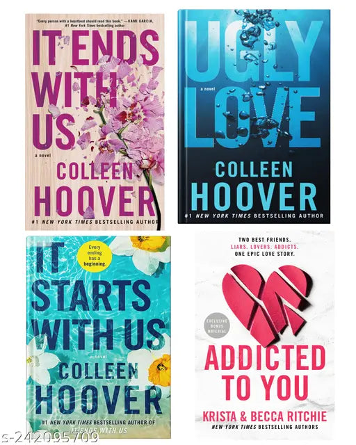 IT END WITH US BY COLLEEN HOOVER  + IT STARTS WITH US BY COLLEEN HOOVER  + UGLY LOVE   BY COLLEEN HOOVER  + ADDICTED TO YOU BY KRISTA RITCHIE