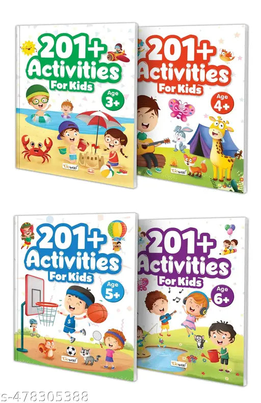 Fun Educational Activities for Toddlers : 201+ Activities for kids (Ages 3-6) :- Kids educational activities  Early learning exercises for children  Mazes  Matching Games  and More - Pack of 4 Books