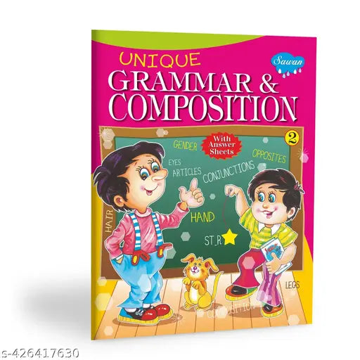 Unique Grammar & Composition – 2 Book for kids : English grammar book  Grammar book for kids  Learning book for kids  Fun grammar activities for early learners.