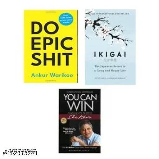 Combo Of 3 Books ( Do Epic Shit + Ikigai japness + You Can Win ) English Book For Paperback
