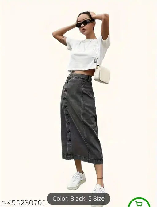 Woman High waist Denim Skirt