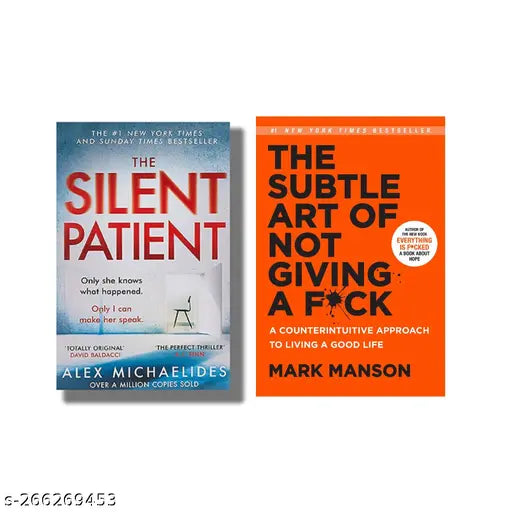 SILENT PATIENT BY ALEX MICHAELIDES +  THE SUBTLE ART OF NOT GIVING A FUCK BY MARK MANSON