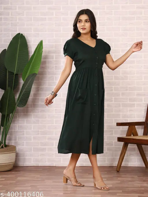 Kurtis & Kurtas Amazing Latest Fashion Women's Solid Flared Kurti