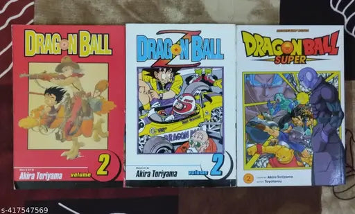 Combo Of Manga 3 Books :- Drag0n Ball Volume-2 + Drag0n Ball Super Volume-2 + Drag0n Ball Z Volume-2 (English  Akira Toriyama)
