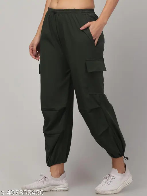 Women solid stylos cargo pants