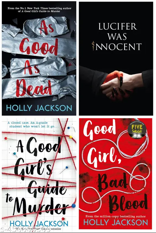 4 books good girl guide to murder + Good girl  Bad Blood + As Good As Dead and lucifer was Innocent