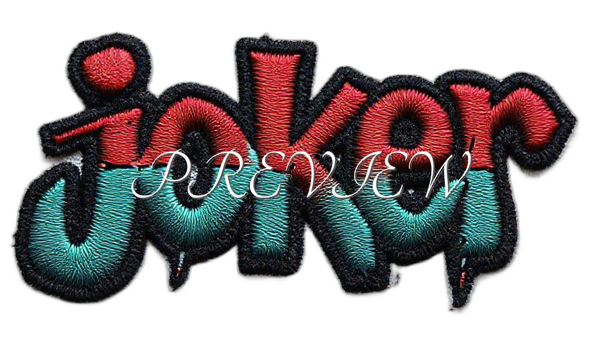 Joker Style#1 Digital Image | 300 DPI Printable Art | Print on Demand Images | 3D Embroidered Style