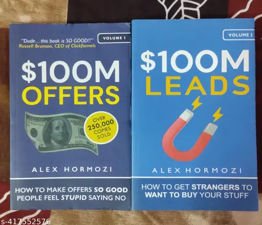 Set Of 2 Book :- $ 100 M Offers Volume-1 + $ 100 M Leads Volume-2 (English  Paperback  Alex Hormozi)
