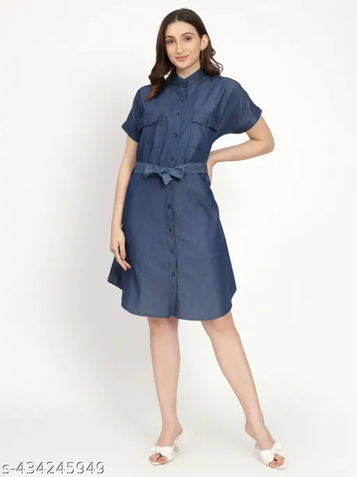 Woman denim dress