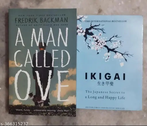 A Man Called Ove + Ikigai (English  Paperback   Fredrik Backman  Hector Gracia And Francesc Miralles)