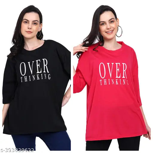 Woman Oversized Loose Cotton T-shirt