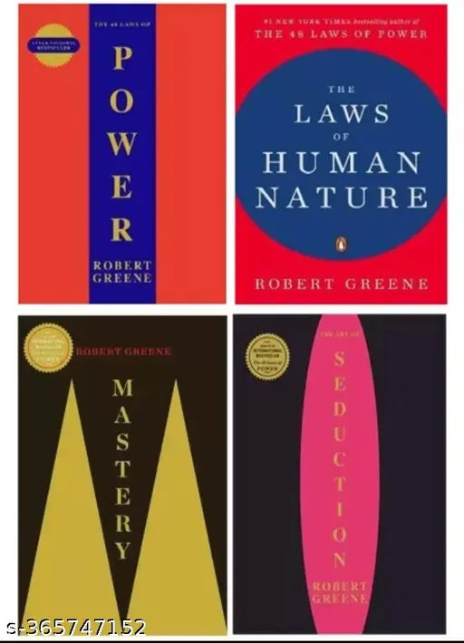 Best Combo Of 4 Books :- The 48 Laws Of Power + Human Nature + Mastery + Tha Art Of Seduction (English  Paperback  Robert Green)