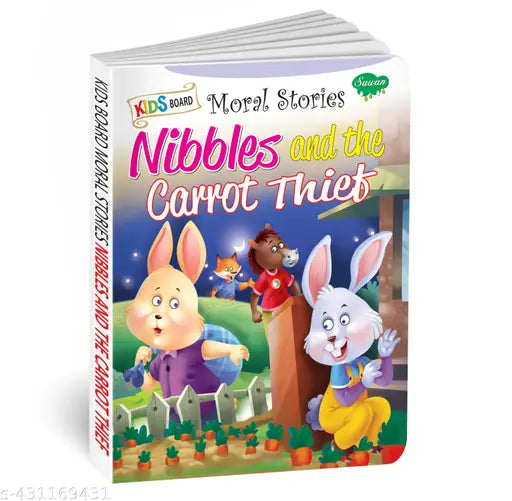 Nibbles and the Carrot Thief board book for kids : Moral stories books  Learning board books  Educational learning books (Hardcover).