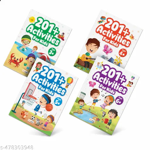 201+ Activities for Kids for Age 3  4  5 and 6+ : Activity book for early learners  Kids educational activities  Mazes  Spot the differences  Matching games  Patterns  Brain games&more-Pack of 4 Books