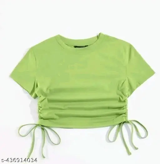 Side Dori Short Sleeve Fashionable Top For Woman