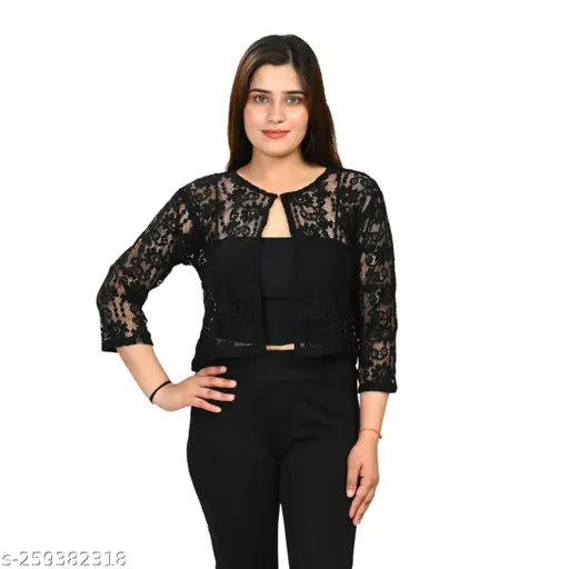 Woman net shrug