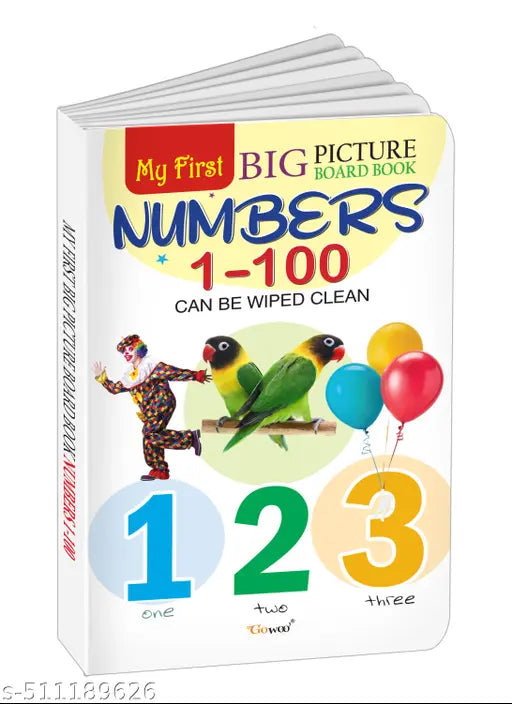 My First Big Picture Board Book Numbers 1-100 : Educational toddler picture books  Children’s early learning picture book  Toddler educational book  Kids learning board book