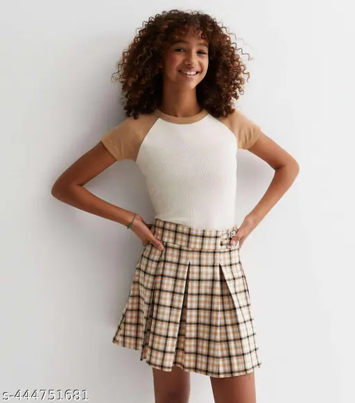 Round Neck Contrast Short Sleeves Casual Top