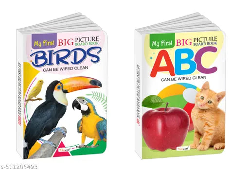 My First Big Picture Board Book ABC AND Birds : Educational books for young children  Fun learning picture books for kids  Toddler learning board book - Pack of 2 board books