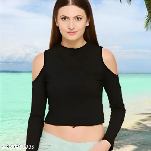 fancy Off Shoulder Full Sleeve Top