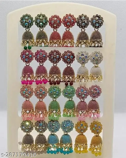 New earrings color  12 pairs combo offers