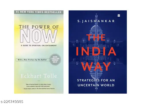 THE POWER OF NOW  BY ECKHART TOLLE + THE INDIA WAY  BY S. JAISHANKAR