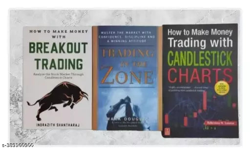 Best Combo Of Trading 3 Books :- Breakout Trading + Trading In The Zone + Trading With Candlestick Charts ( Indrazith Shantharaj  Mark Douglas  Balkrishna M. Sadekar)