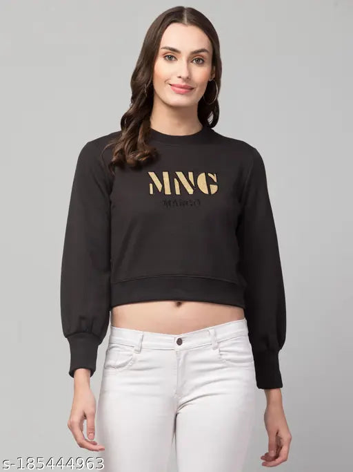 Women Embroidered Pullover Sweatshirt