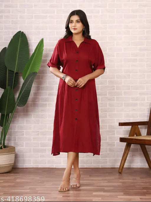 Unique Maroon Color Kaftan Dress New Design For Woman