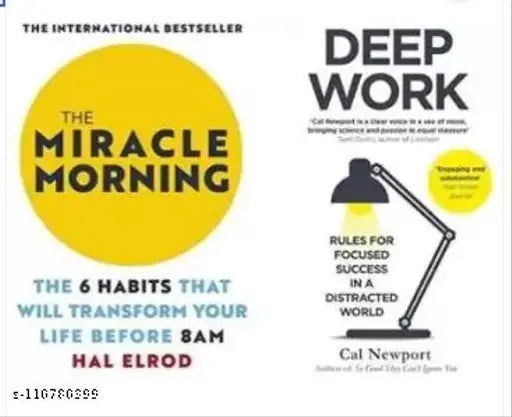 The Miracle Morning + Deep Work  (Paperback  Hal Elrod  Cal Newport)