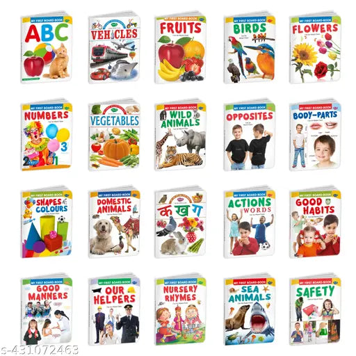 Educational books for kids : board books  Educational books for kids  Learning board book for kids - Set of 20 board books for kids (Hardcover).