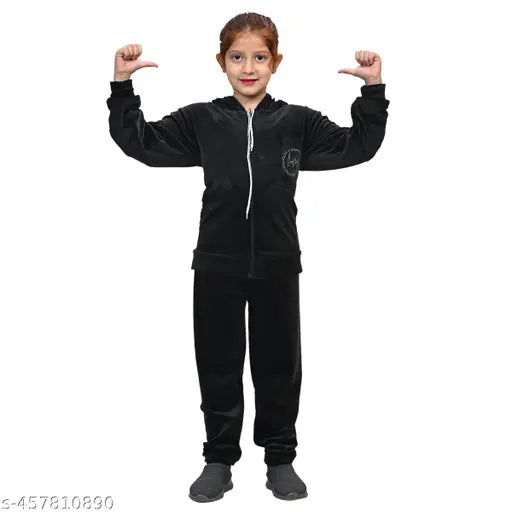 Girls Velvet Tracksuit