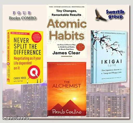 RoomMate Combo : Never Split The Difference - Atomic Habits 
