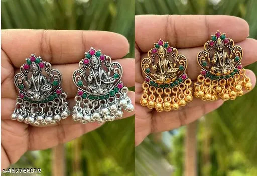 earring's  women's top's earring's set Stud earrings   Unique designs # mahalakshmi earrings #fancy earring's # latest earring's