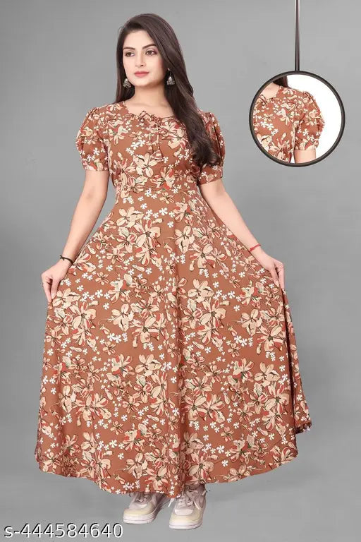 Floral Printed Maxi Dresses For Women