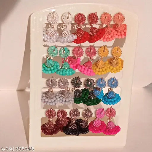 Jumki Earrings Combo (Pack Of 12)