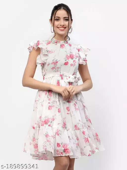 western dress for women Polyester crepe dress printed dress long dress maxi floral party wear  diwali sale best price dress  womens clothes