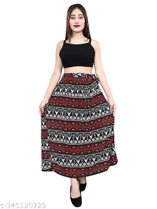 Woman Ethnic Skirt with inner