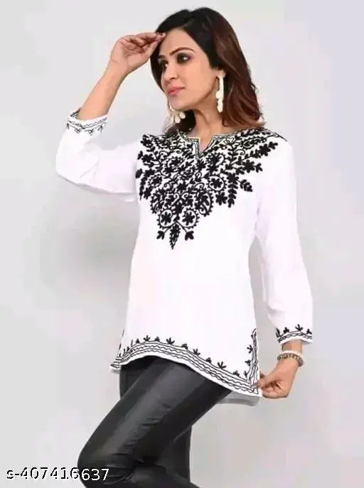 TRENDY WHITE KURTI..